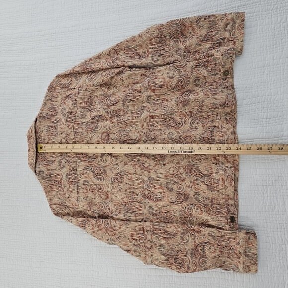 Analogy Multicolored Floral Embroidered Denim Jean Jacket EUC Women's Large - Picture 12 of 14